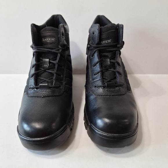 Bates Whimsigoth Black Leather Grunge Gorpcore 5" Tactical Lug Sole Sport Boot 9 - Picture 2 of 10